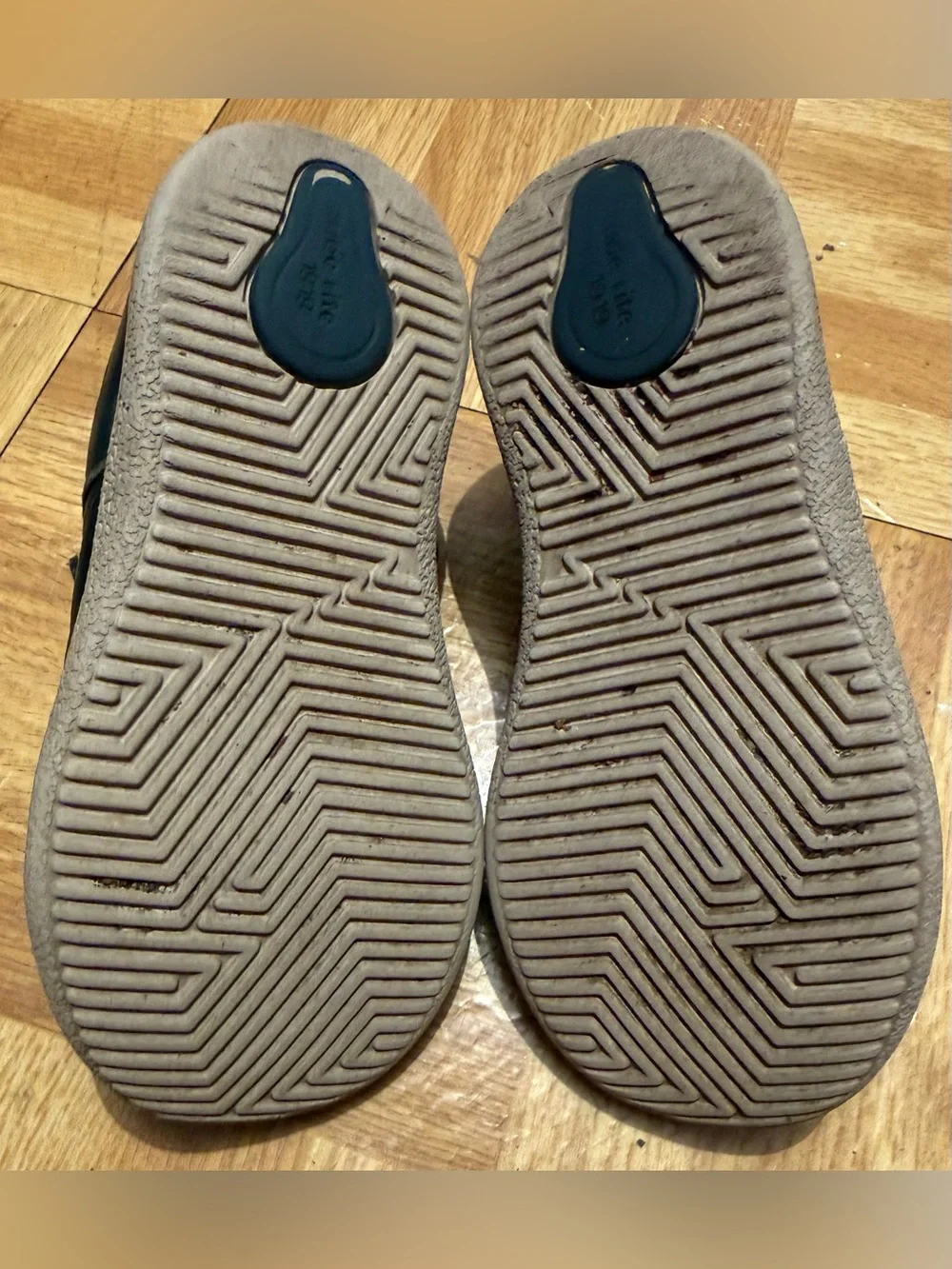 Stride Rite Craig Boys Navy Blue Leather Memory Foam Sneakers Size 7M Toddler